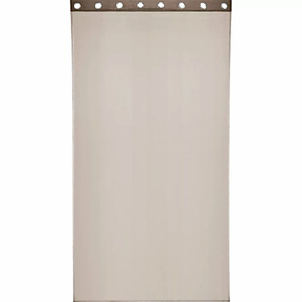 Vorhang mit Ösen 140 cm x 245 cm Beige 2 Stück günstig online kaufen