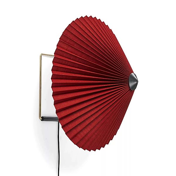 Wandleuchte mit Stromkabel Matin Large textil rot / LED - Ø 38 cm - Hay - R günstig online kaufen