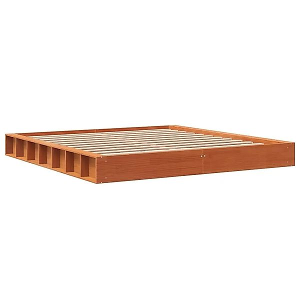 vidaXL Massivholzbett ohne Matratze Wachsbraun 180x200 Kiefernholz 3211841 günstig online kaufen