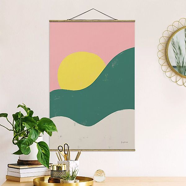 Stoffbild mit Posterleisten Sonnenjäger II günstig online kaufen