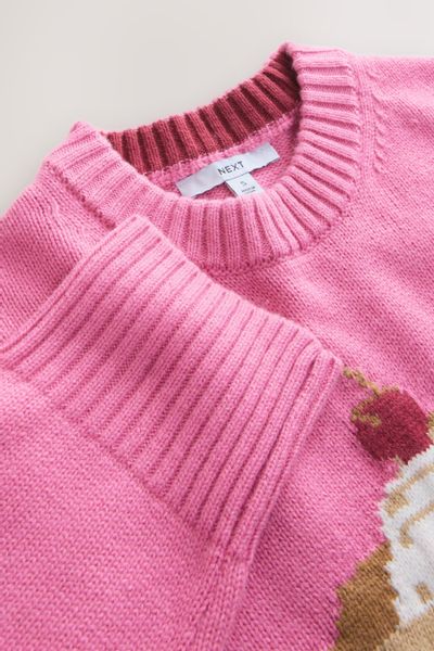 Next Strickpullover Langärmeliger Rundhalspullover mit Wollanteil günstig online kaufen