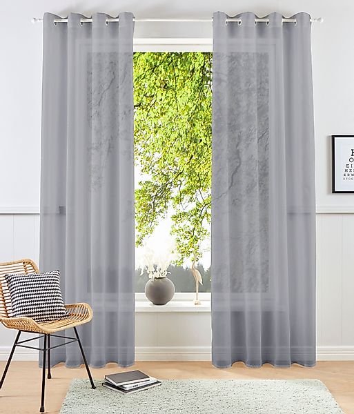 my home Gardine "XANA mit Ösen, Kräuselband oder Schlaufen" Ösen 1 Stk. tlg günstig online kaufen