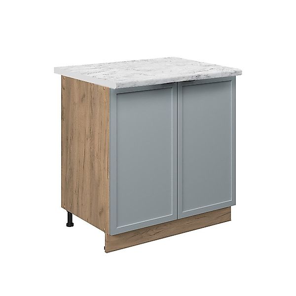Vicco Spülenunterschrank Fame-Line, Hellblau-grau/Goldkraft Eiche, 80 günstig online kaufen