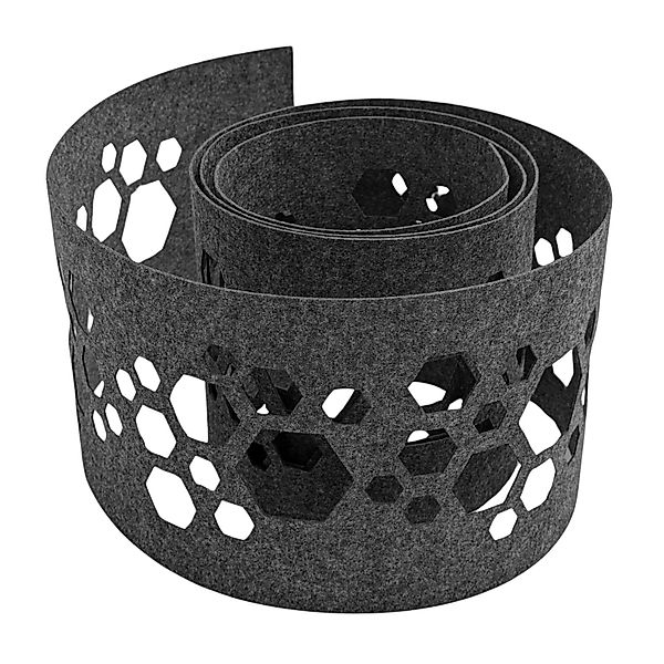 zaunzu Sichtschutz Design Vlies Dekor Hexagon Einzelstreifen Anthrazitgrau günstig online kaufen