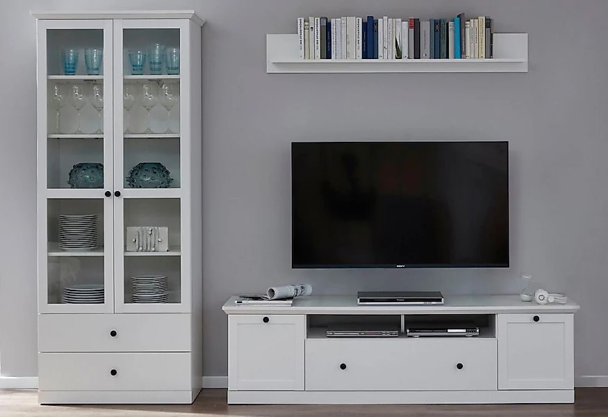 Home affaire Wohnwand "Örebro" Set, 3 Stk. tlg. zeitloser Landhausstil, mit günstig online kaufen