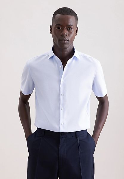 seidensticker Businesshemd "Schwarze Rose" Shaped 1/2 Kentkragen Struktur günstig online kaufen