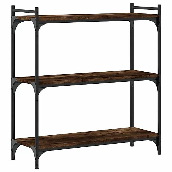 VidaXL Bücherregal 3 Böden Räuchereiche 80x30x86 cm Holzwerkstoff günstig online kaufen