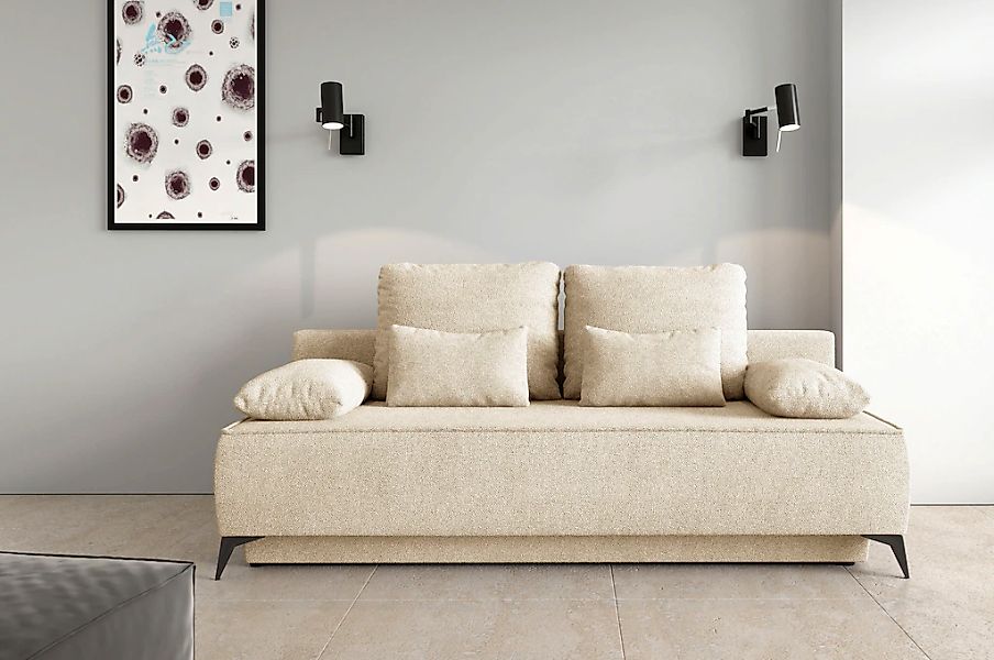 WERK2 Schlafsofa "Indira", 2-Sitzer Sofa & Schlafcouch mit Bettkasten günstig online kaufen