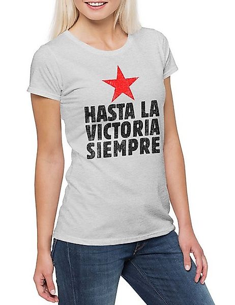 Urban Backwoods Print-Shirt Hasta La Victoria Siempre I Damen T-Shirt Fidel günstig online kaufen