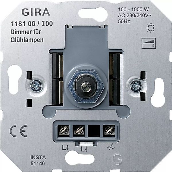 Gira Dimmer-Einsatz 100-1000W 118100 günstig online kaufen
