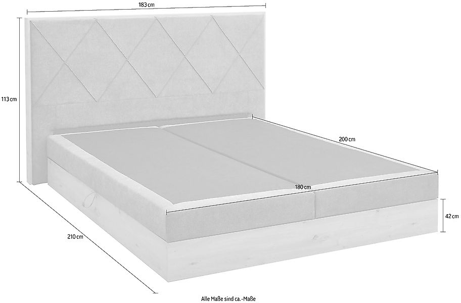 ED EXCITING DESIGN Boxspringbett Navarra, wahlweise günstig online kaufen