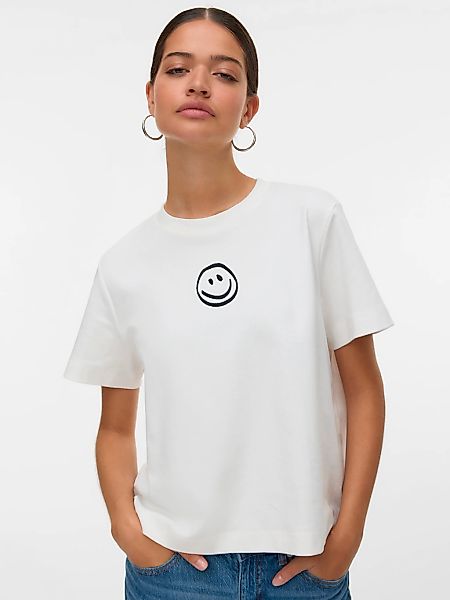 Vero Moda Kurzarmshirt "VMSARA METTE SS TOP BOX JRS GA NOOS" Baumwolle, reg günstig online kaufen