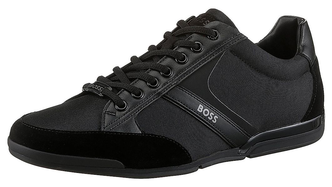 BOSS Saturn_Lowp Sneaker im Materialmix, Freizeitschuh, Halbschuh, Schnürsc günstig online kaufen