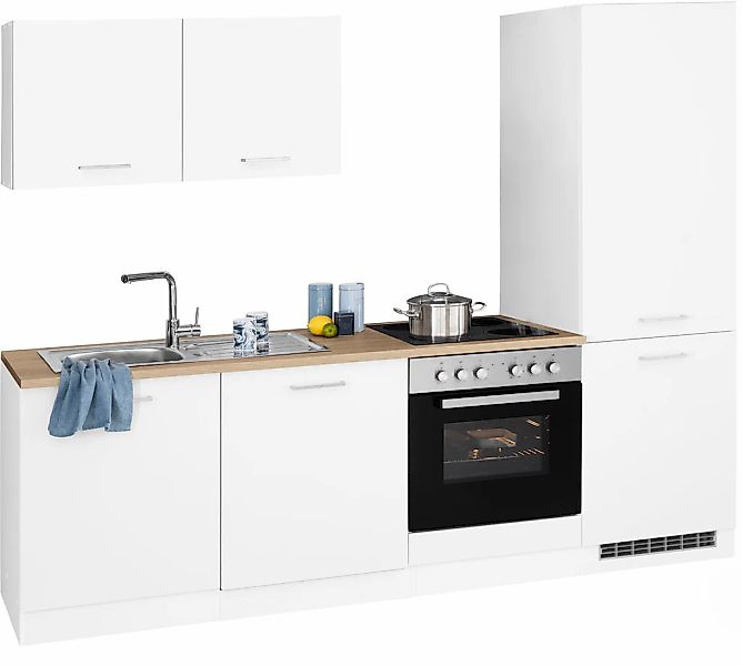 KOCHSTATION Küchenzeile "KS-Visby" mit E-Geräten, Breite 240 cm inkl. Kühl/ günstig online kaufen