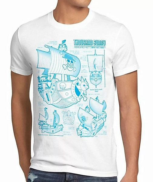 style3 Print-Shirt Herren T-Shirt Thousand Sunny piece one straw hat ruffy günstig online kaufen
