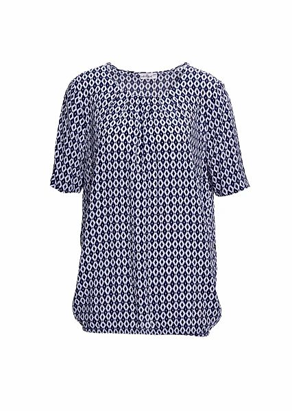 GOLDNER Druckbluse "Farbbrillante Druckbluse mit liebevollen Details" Appli günstig online kaufen
