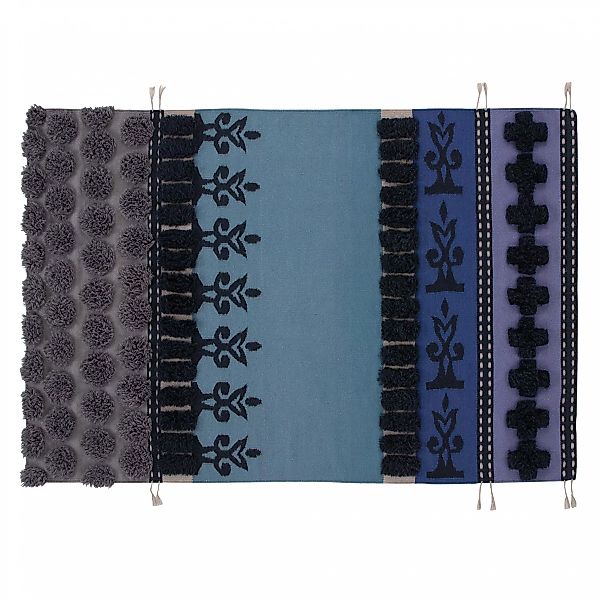 GAN - Glaoui Tumbuctú Teppich - violett/blau/schwarz/Größe 2/200x300cm günstig online kaufen