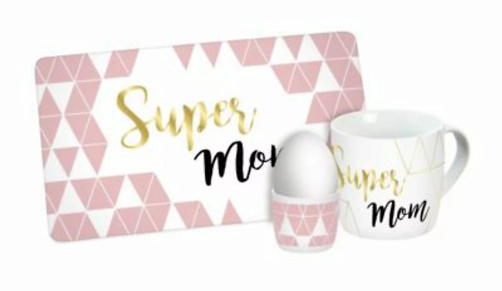 Geda Labels Frühstücksset Super Mom  3-teilig Frühstückssets gold günstig online kaufen