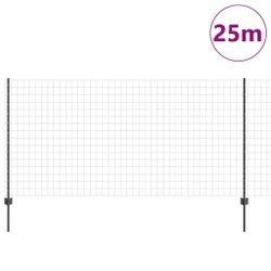 vidaXL Gartenzaun Zaun mit Pfosten Grau günstig online kaufen