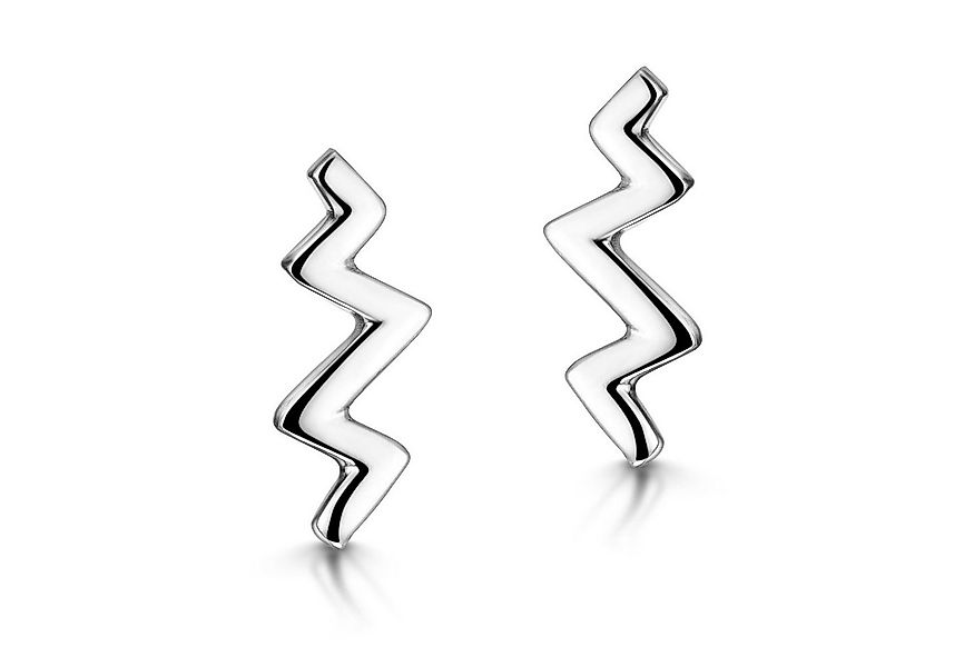 Materia Paar Ohrstecker Damen ZickZack abstrakt SO-25, aus 925 Sterling Sil günstig online kaufen