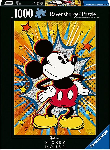 Ravensburger Puzzle Disney Mickey Mouse, Retro Mickey, 1000 Puzzleteile, Ma günstig online kaufen