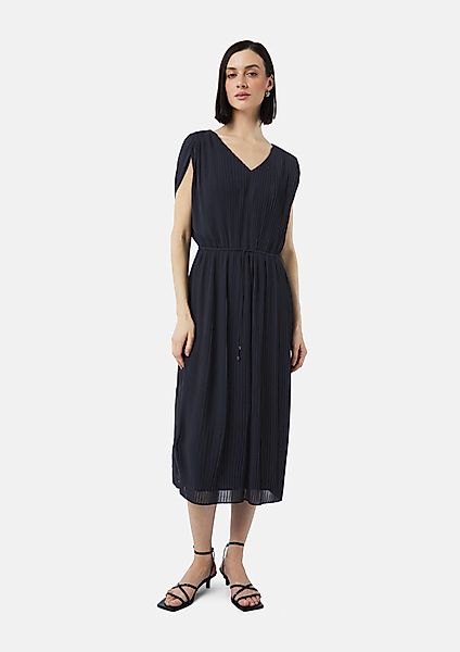 Comma Maxikleid Plissiertes Midikleid aus Chiffon günstig online kaufen