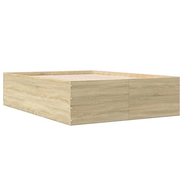 vidaXL Bettgestell Sonoma-Eiche 120x190 cm Holzwerkstoff 3280953 günstig online kaufen