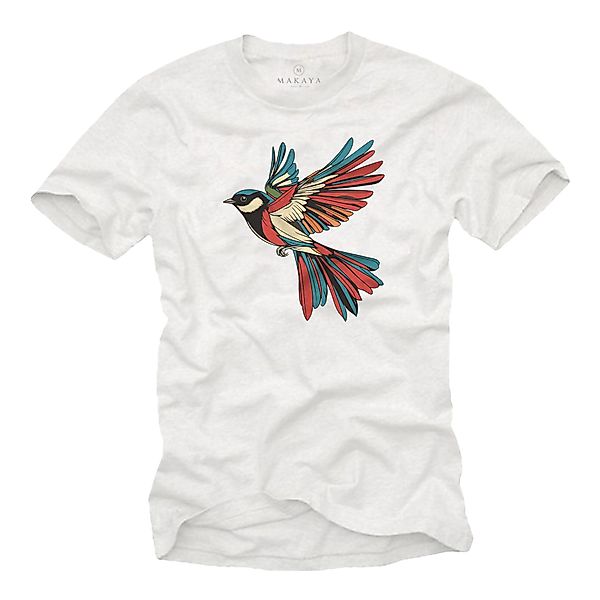 MAKAYA Print-Shirt mit Vogel Logo für günstig online kaufen