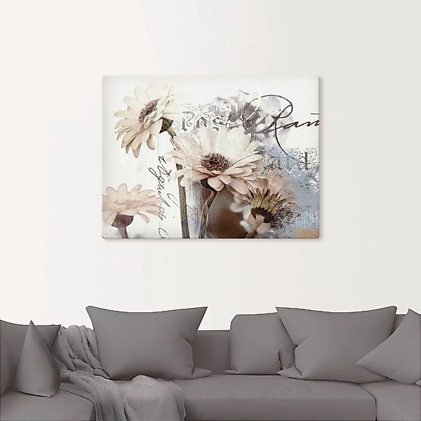 Artland Wandbild "Gerberas Detail" Blumenbilder 1 Stk. tlg. als Leinwandbil günstig online kaufen