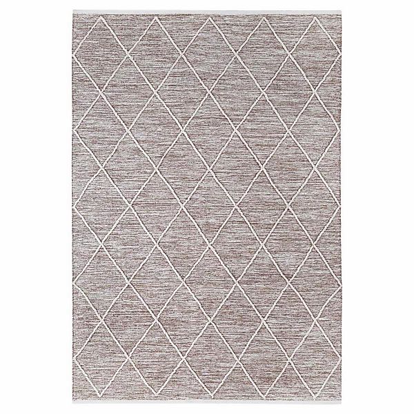 HOMCOM Teppich aus Baumwolle Braun 200 x 140 x 0,7 cm   Aosom günstig online kaufen