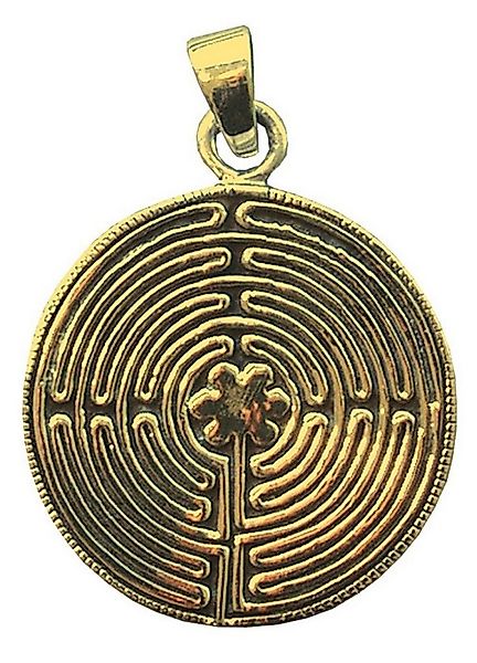 Saraswati Kettenanhänger Anhänger "Labyrinth Chartres" 2,5cm Messing günstig online kaufen