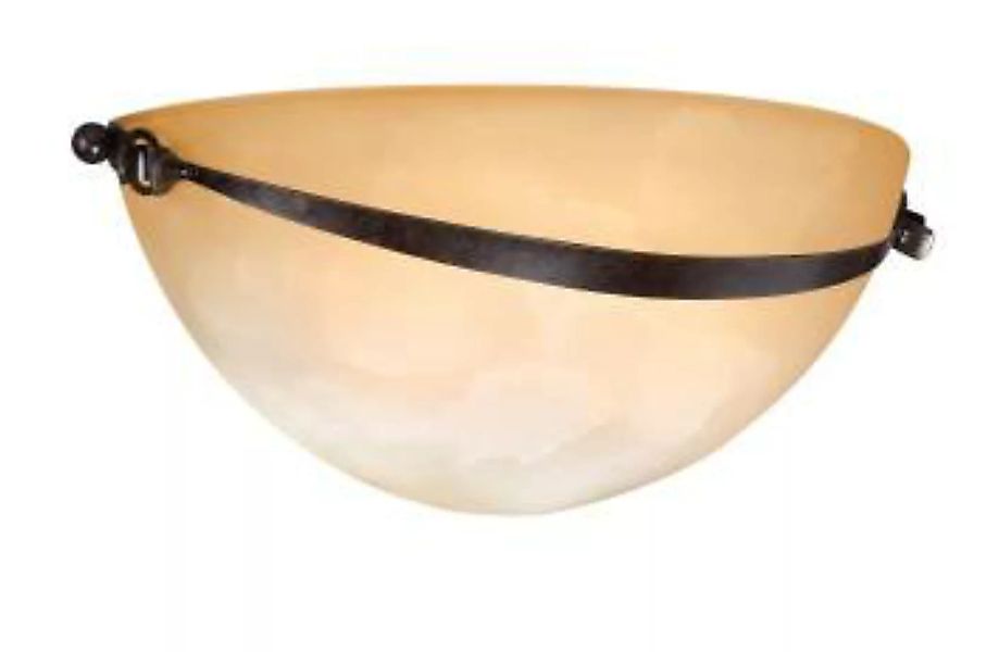 Wandleuchte Glas Schirm Orange Bronze Rustikal innen günstig online kaufen
