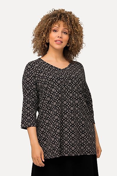 Ulla Popken T-Shirt Shirt A-Linie Zierfalten günstig online kaufen
