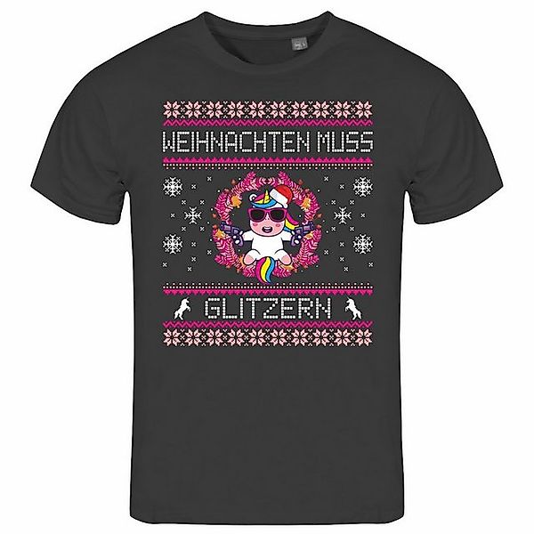 deinshirt Print-Shirt Herren T-Shirt Weihnachten muss glitzern Funshirt mit günstig online kaufen