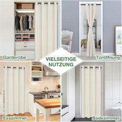 Rosnek Türvorhang Samt, Ösen, für Kleiderschrank günstig online kaufen
