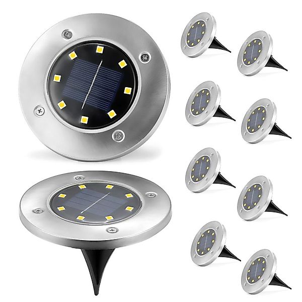 LETGOSPT LED Gartenstrahler 8 Stück Solarleuchte günstig online kaufen