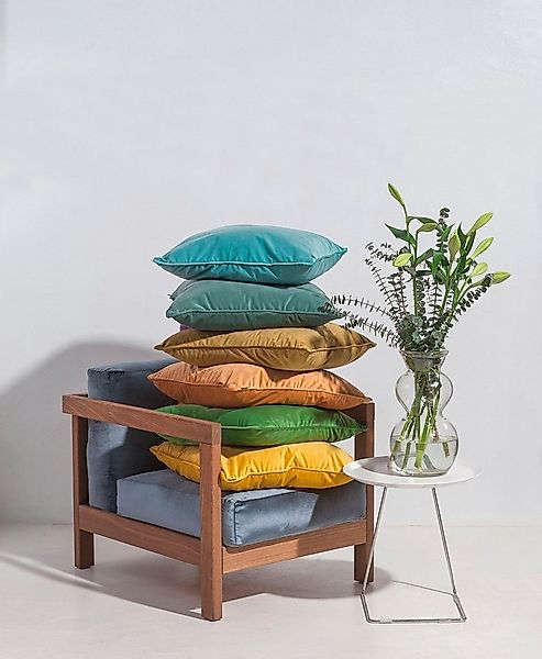 H.O.C.K. Dekokissen Nobile Samt, Kissenhülle mit Füllung, 1 Stück günstig online kaufen