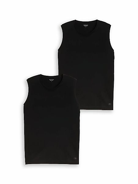 TOM TAILOR Rundhalsshirt 2 2er Pack Shirts mit Rundhals und ohne Ärmel günstig online kaufen