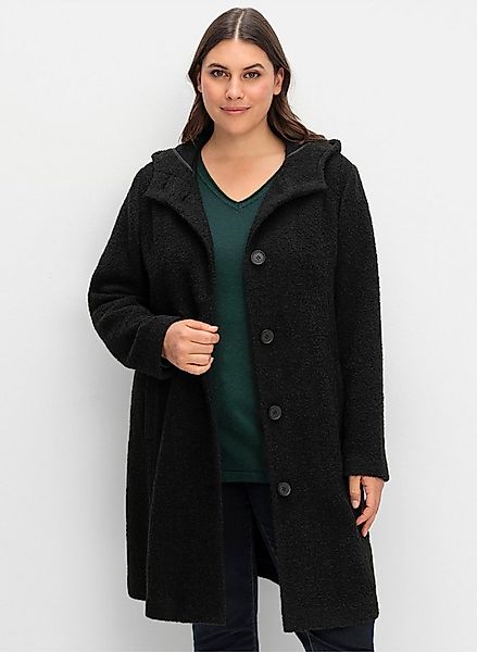 Sheego Langmantel Kurzmantel . in kuscheliger Bouclé-Qualität günstig online kaufen