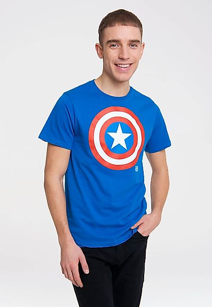 LOGOSHIRT T-Shirt "Marvel - Captain America Logo", mit Captain America-Logo günstig online kaufen