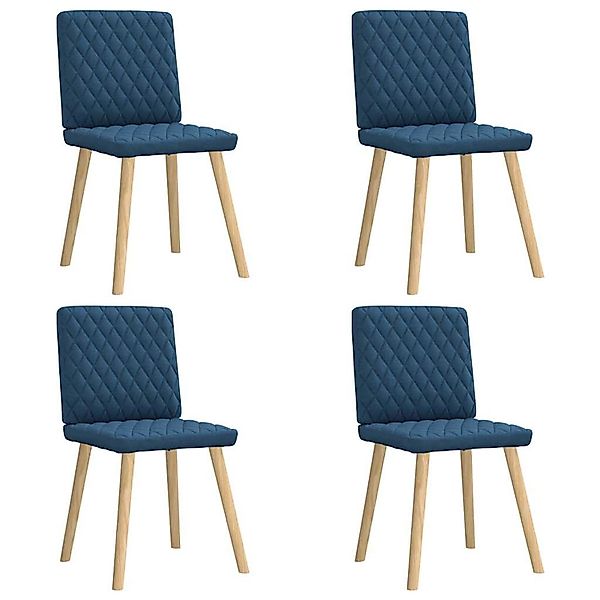 vidaXL Esszimmerstühle 4 Stk Blau Stoff 3315229 günstig online kaufen