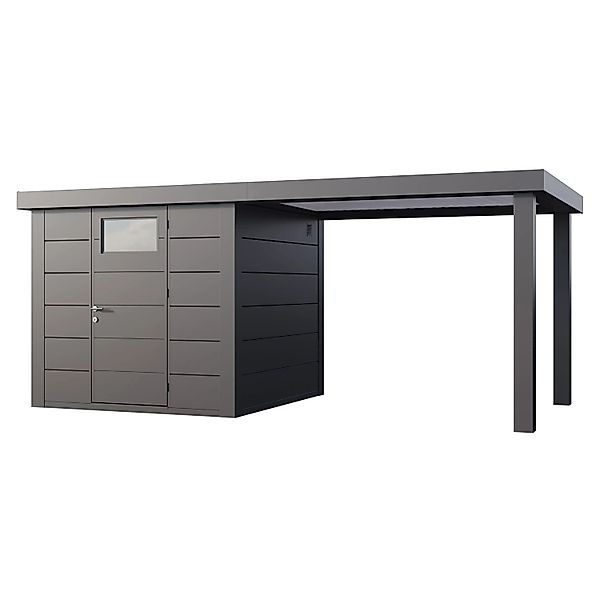 Gerätehaus Classico 2424 mit Offene Lounge L Rechts 522 cm x 238 cm Anthraz günstig online kaufen