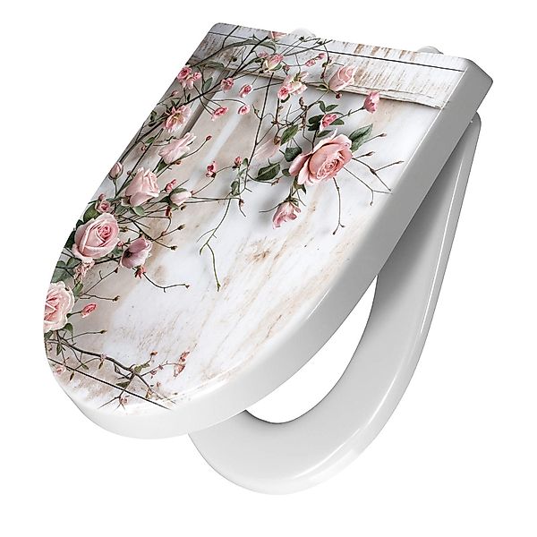 Primedeco WC-Sitz mit Absenkautomatik Motiv Rosenblüten günstig online kaufen