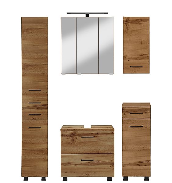 welltime Badmöbel-Set "Trento", Badezimmer-Set, Hängeschrank, Unterschrank, günstig online kaufen