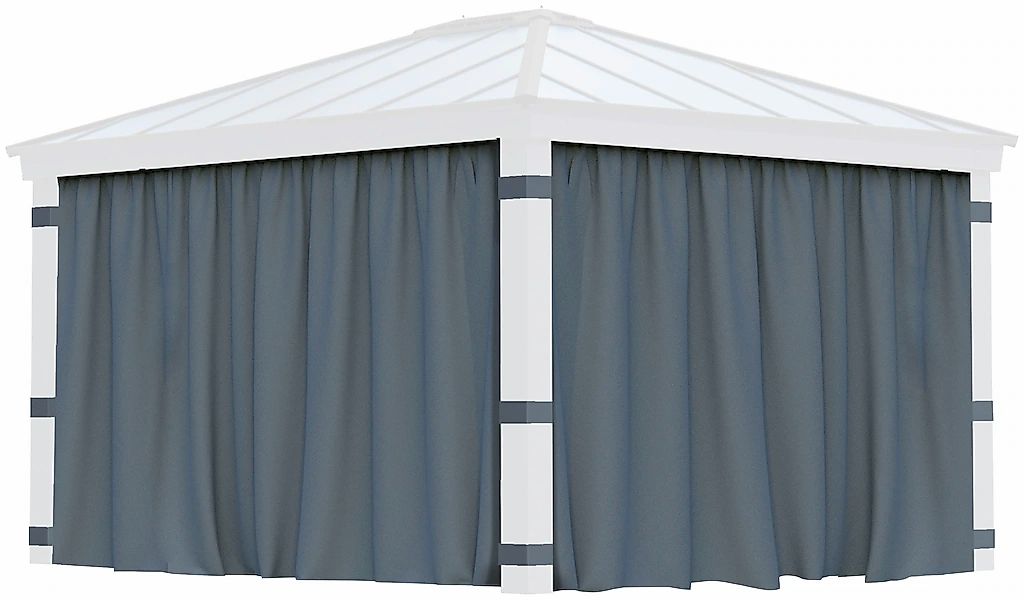 Palram - Canopia Pavillonseitenteil "Dallas" Vorhangset Dallas 212 x 409cm günstig online kaufen