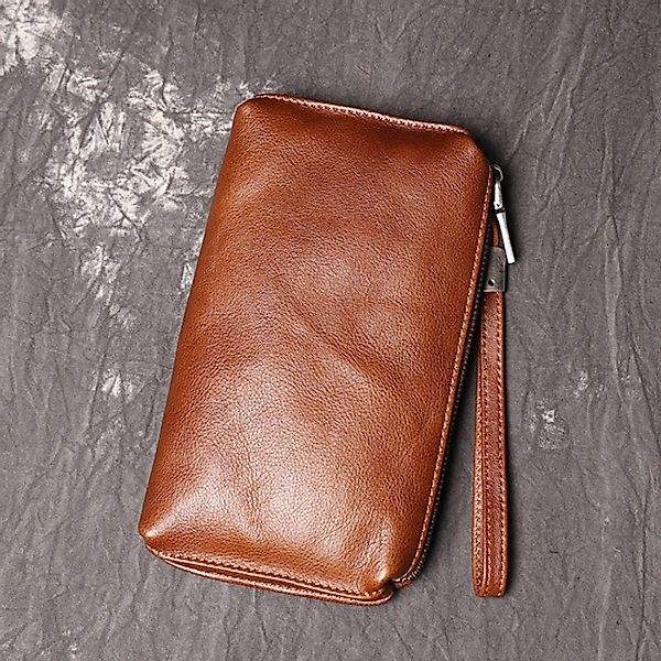 YUBRO-STUDIO Clutch Herren Leder Clutch Geldbörse günstig online kaufen