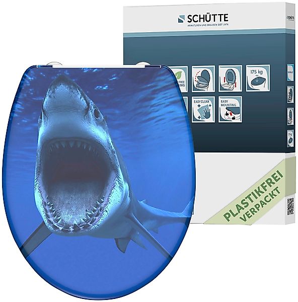 Schütte WC-Sitz Shark, Duroplast, mit Absenkautomatik günstig online kaufen