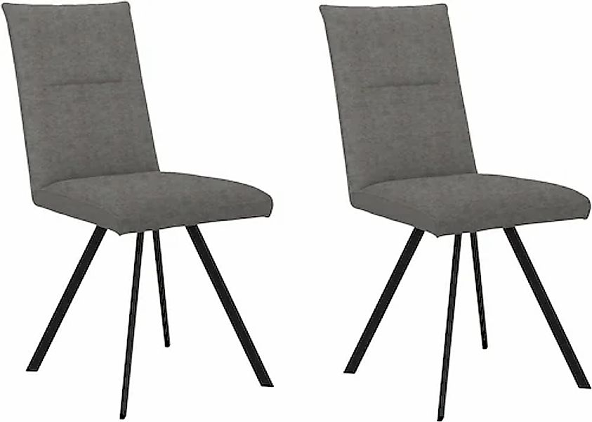 Home affaire 4-Fußstuhl »Sava« (Set) 2 Stk. Chenille Metallgestell günstig online kaufen