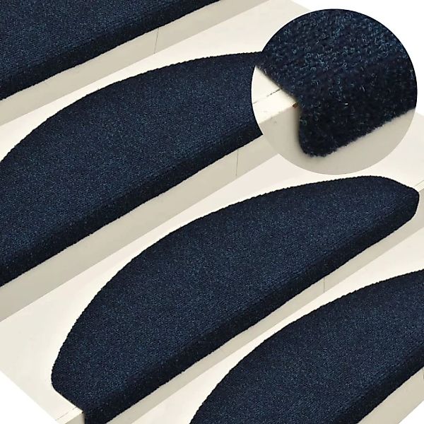 Selbstklebende Treppenmatten 5 Stk. Marineblau 56x17x3 Cm günstig online kaufen