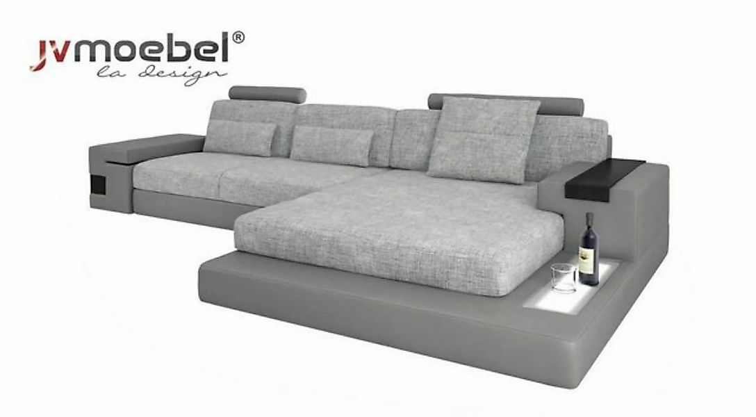 JVmoebel Ecksofa, Design Ecksofa Leder L-Form Modern Style Couch Polstermöb günstig online kaufen